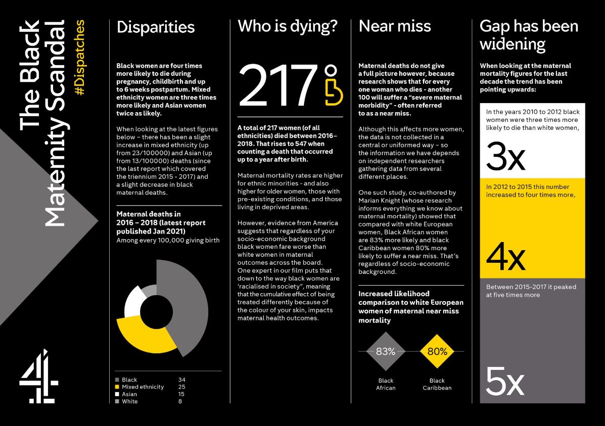 Infographic exploring some of the key themes of the documentary. 