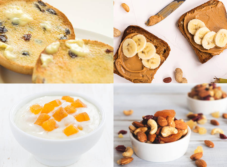 Photo of teacakes, maltloaf, nuts and dried fruit.